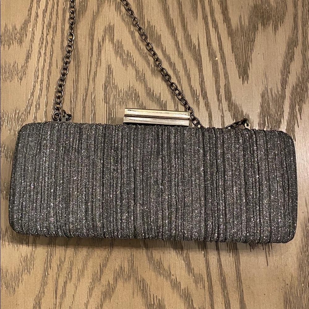 Sondra Roberts Elegant Silver Evening Clutch